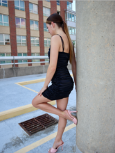 Load image into Gallery viewer, CLAUD&#39;S RUCHED SATIN MINI DRESS
